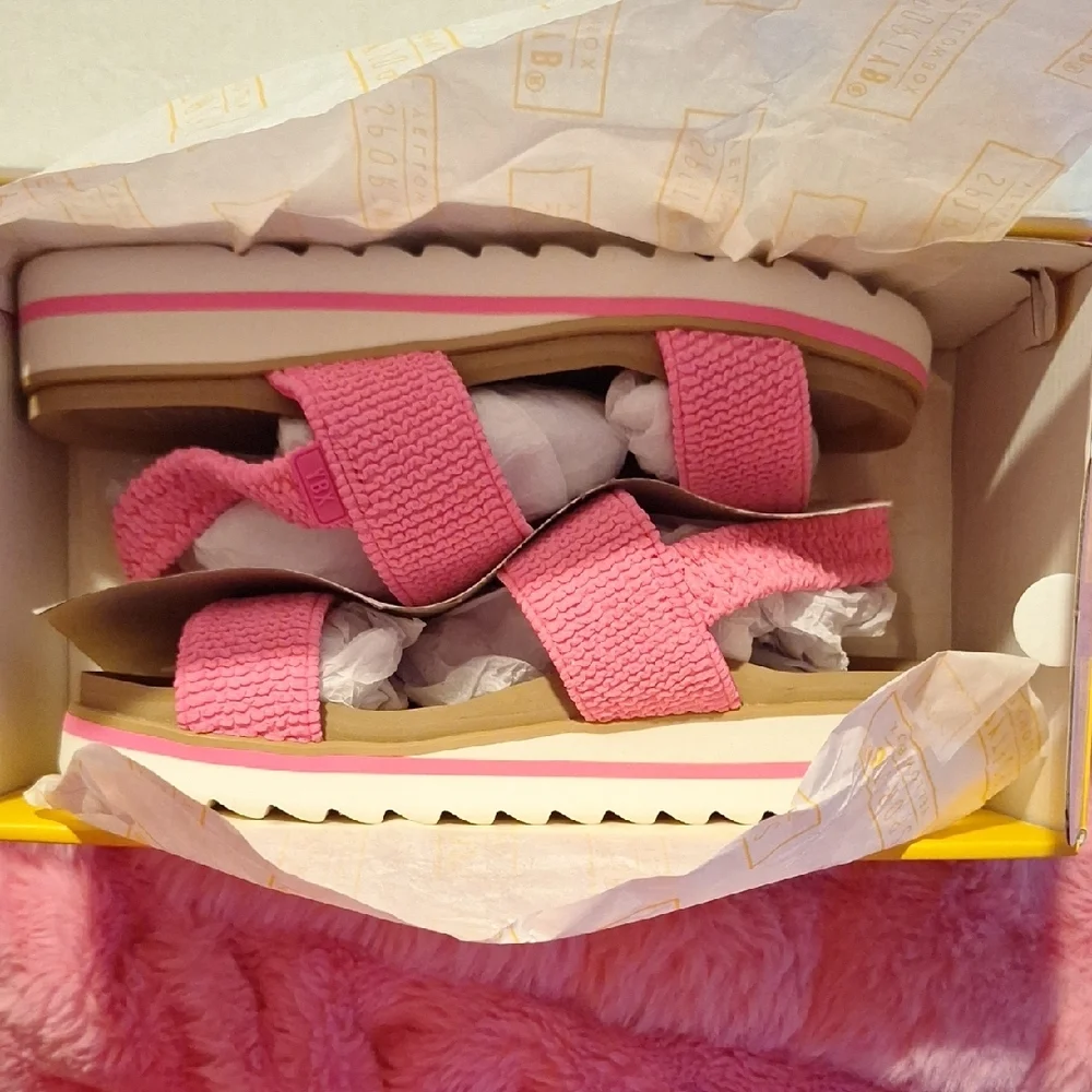 Yellow Box Tiffin Pink Platform Sandal - Picture 3 of 4